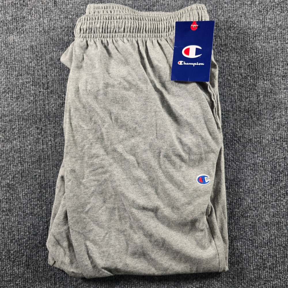 Champion Mens Jersey Jogger Pants Oxford Gray P7308 Large NWT